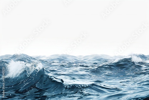 Plain bright water ocean wave background Generative Ai