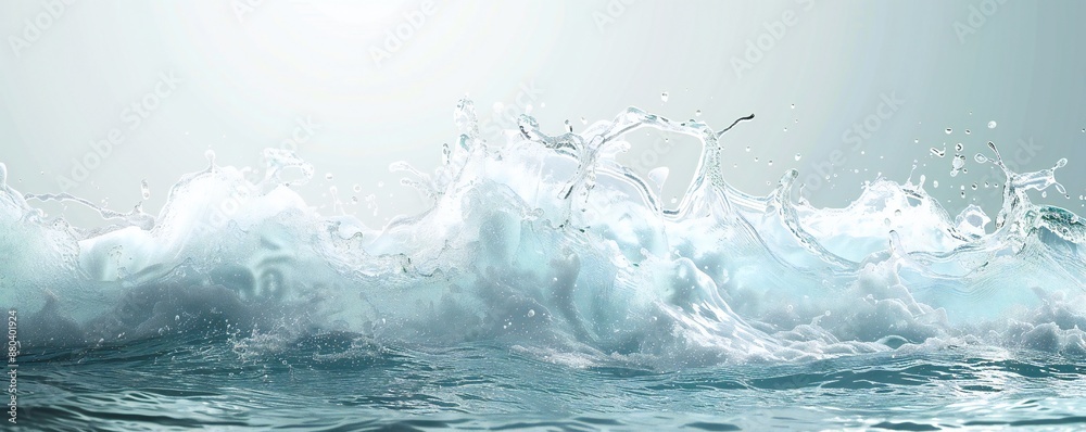 Plain bright water ocean wave background Generative Ai Plain bright water ocean wave background Generative Ai