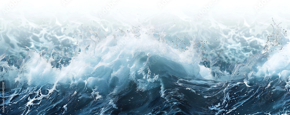 Fototapeta premium Plain bright water ocean wave background Generative Ai