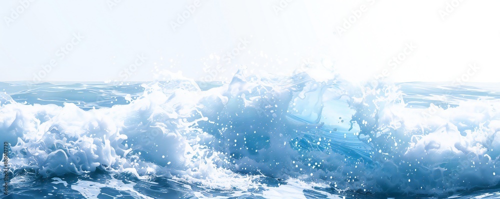 Plain bright water ocean wave background Generative Ai Plain bright water ocean wave background Generative Ai
