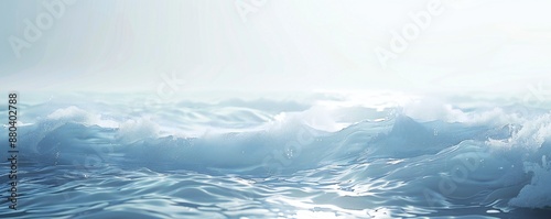 Plain bright water ocean wave background Generative Ai © LayerAce.com