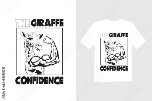 Giraffe Confidence T-shirt Design