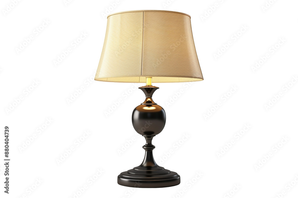 Table lamp isolated on transparent background