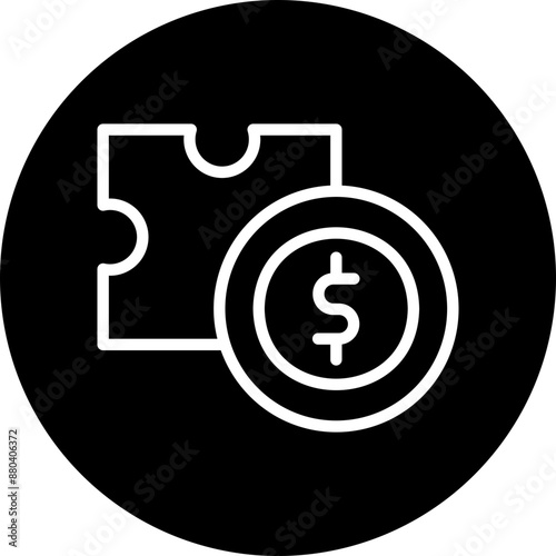 Puzzle Vector Line White Circle Black