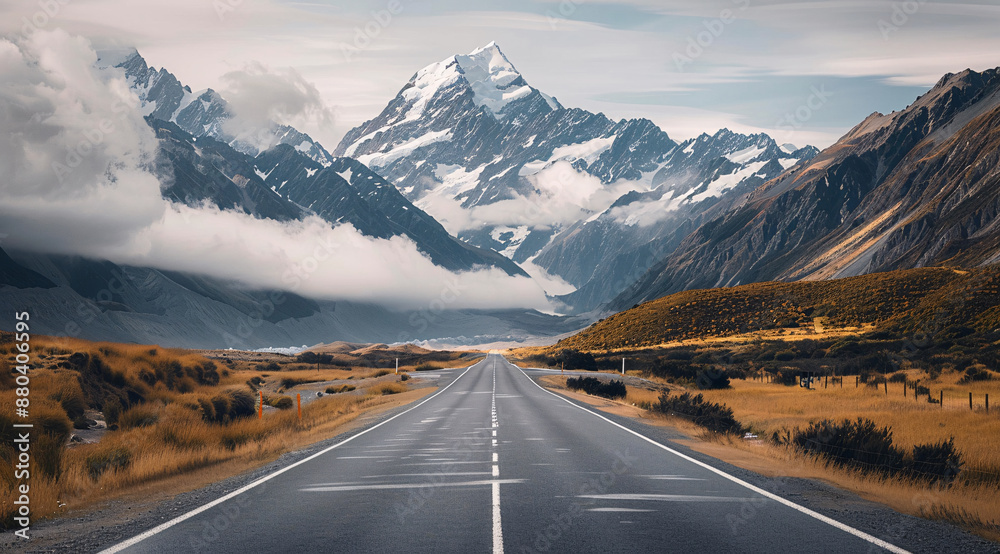 Naklejka premium road in the mountains