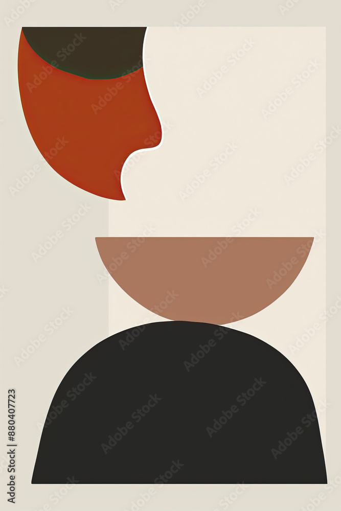 An abstract painting of the representation of nature with neutral colors An abstract painting of the representation of nature with neutral colors