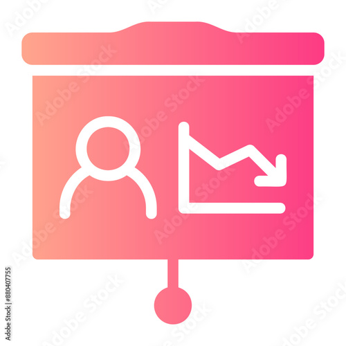 reduced productivity gradient icon