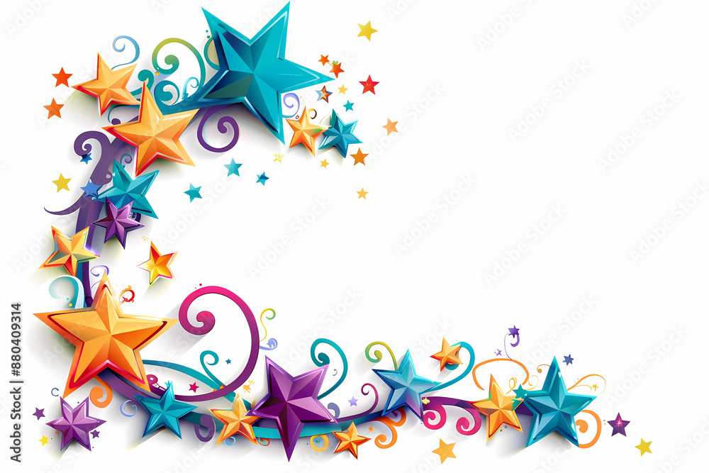 Fototapeta premium Invitation Card with stars for Party cards and Invitation cards, generated ai