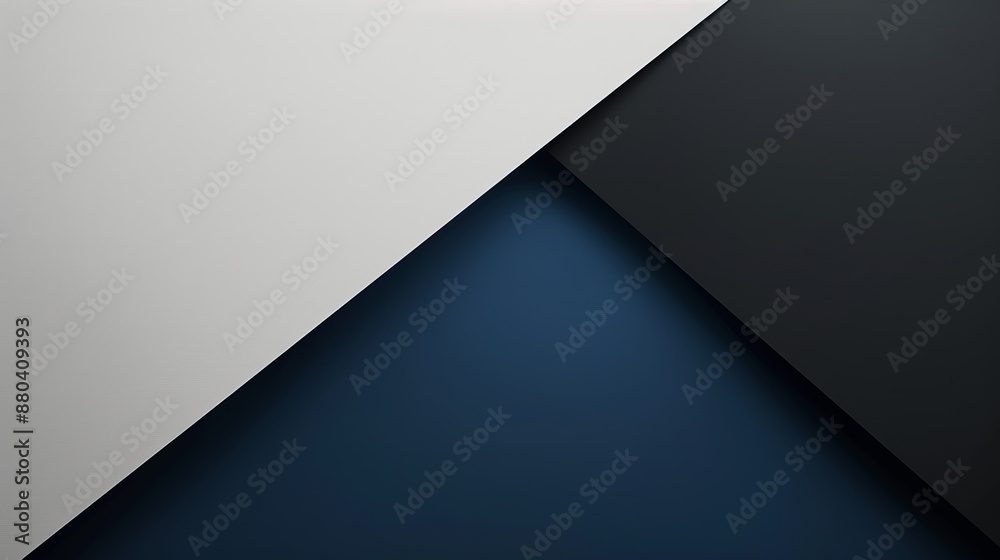 Geometric Pattern in White, Black, Blue Tones With Overlapping Shapes Geometric Pattern in White, Black, Blue Tones With Overlapping Shapes