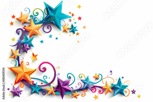 Invitation Card with stars for Party cards and Invitation cards, generated ai