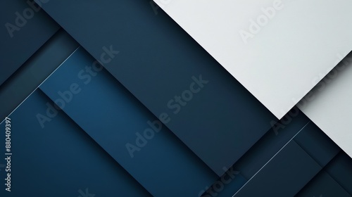 Abstract Blue And White Geometric Design