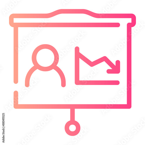 reduced productivity gradient icon