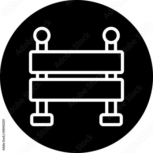 Barrier Vector Line White Circle Black