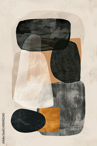 An abstract watercolor painting of some lines and shapes