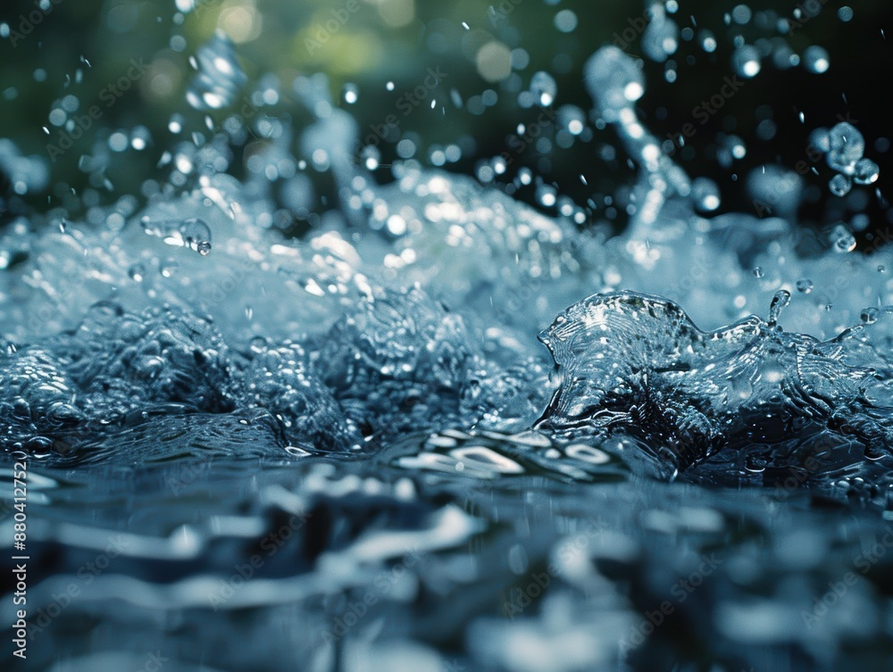Slow-motion capture of water spray, 4K resolution, ultra-high detail. Slow-motion capture of water spray, 4K resolution, ultra-high detail.