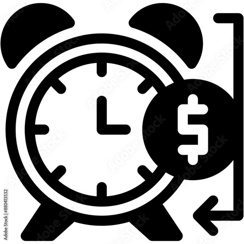 Vector Icon time, Budget, deposit, dollar, money