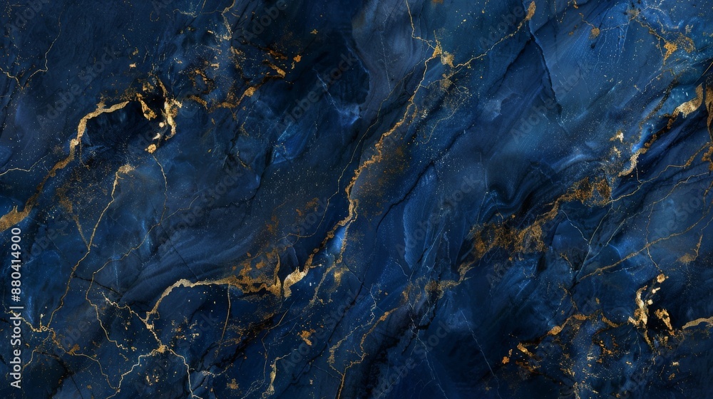 Abstract Blue and Gold Marble Texture Abstract Blue and Gold Marble Texture