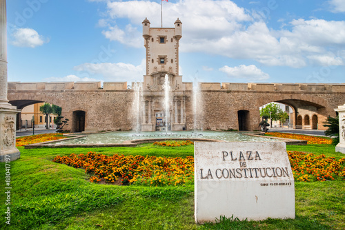 Puertas de Tierra Bastion at Plaza De La Constitucion Square, Cadiz, Andalusia, Spain photo