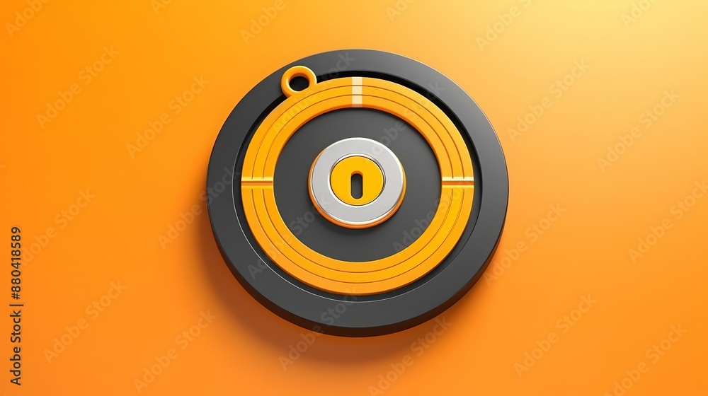 Lock icon flat design top view authentication theme animation vivid Lock icon flat design top view authentication theme animation vivid