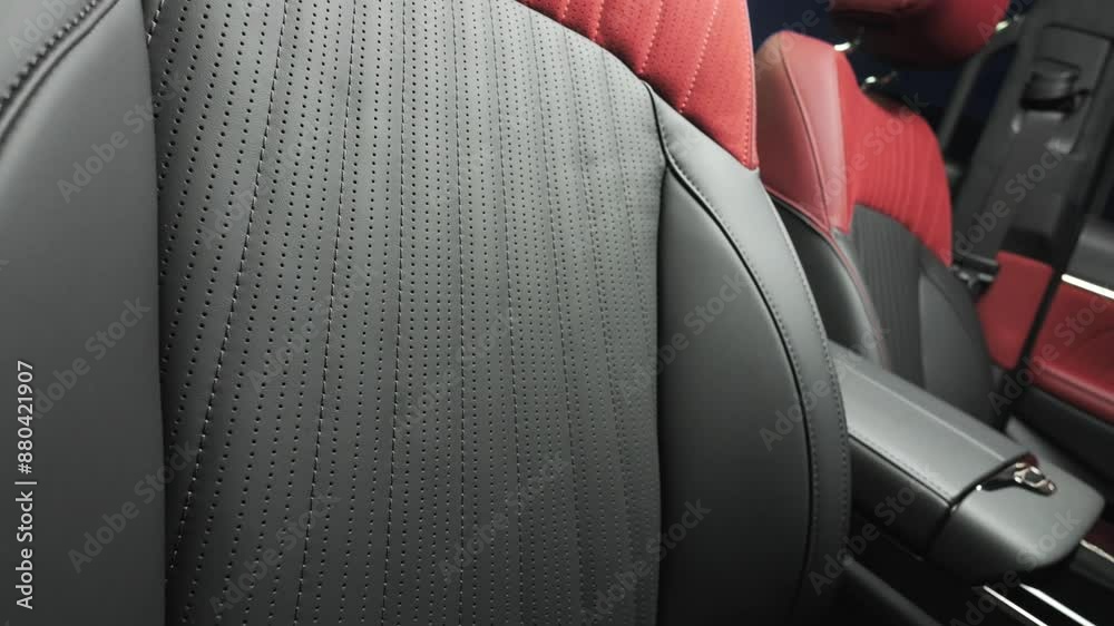 Premium car interior. Car interior. Black studio