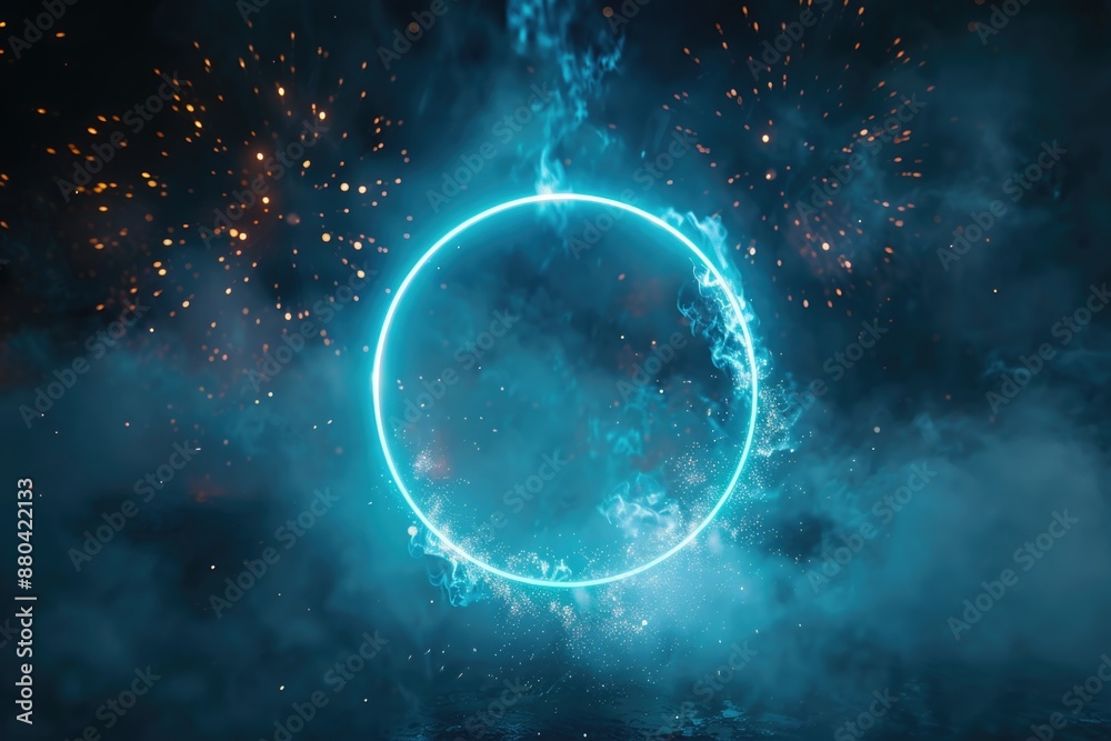 Obraz premium A ring-shaped solar prominence observed during a total solar eclipse