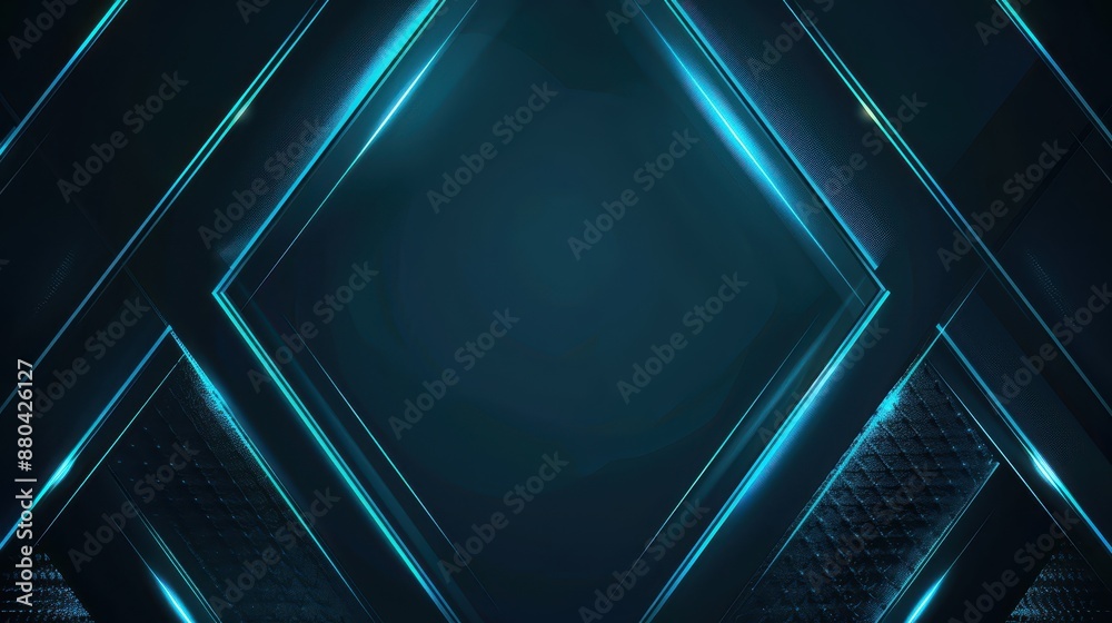 Abstract geometric shapes with glowing neon lights Abstract geometric shapes with glowing neon lights