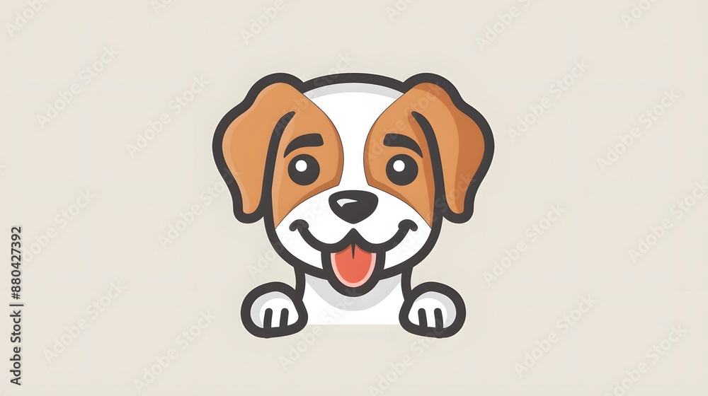 cute dog head cartoon on white background cute dog head cartoon on white background