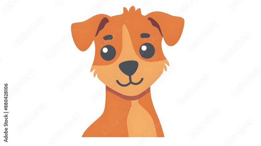 cute dog head cartoon on white background cute dog head cartoon on white background
