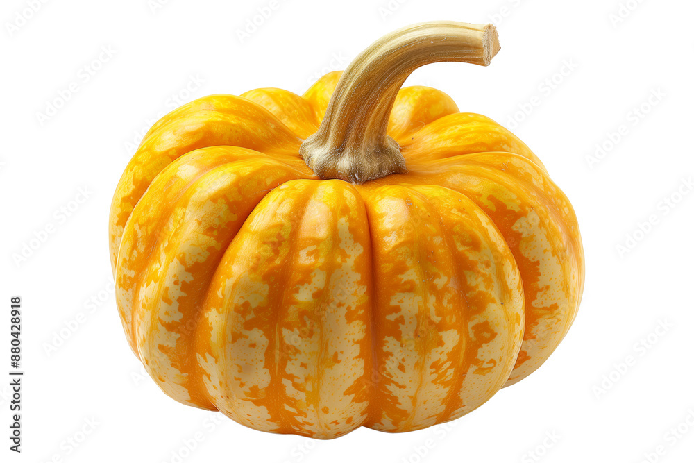 Lumina pumpkin with a green stem isolated on a white background, great for autumn themes and decorations Lumina pumpkin with a green stem isolated on a white background, great for autumn themes and decorations