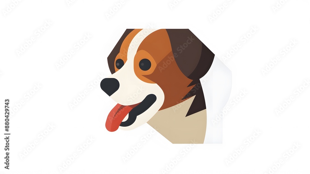cute dog head cartoon on white background cute dog head cartoon on white background