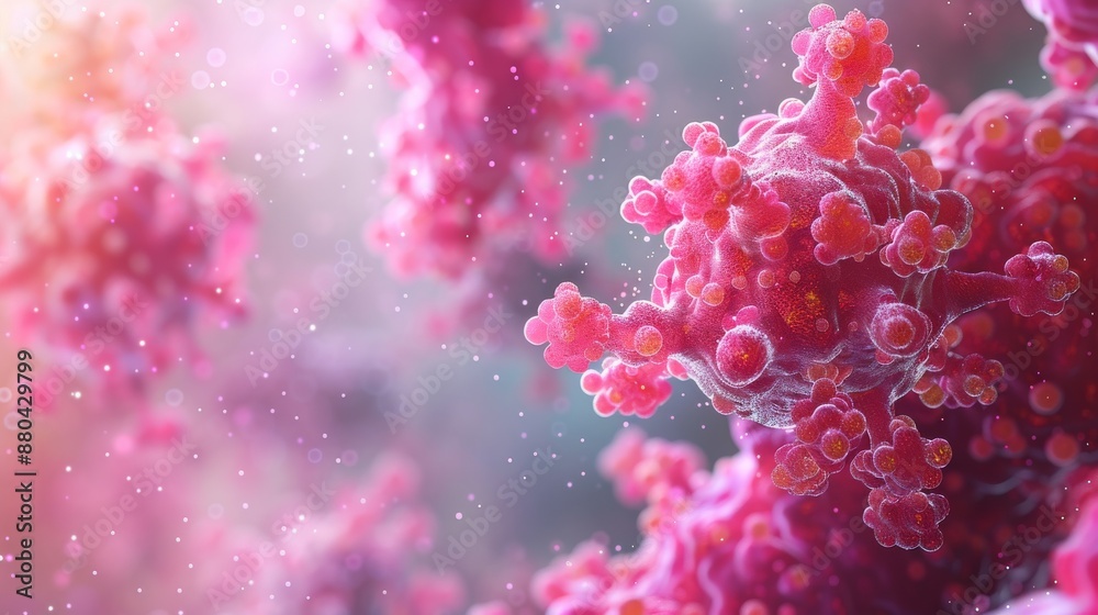 Molecular Interaction: Close-Up of Estrogen Molecules Binding to Receptors in Cells, Highlighting Hormone Regulation Molecular Interaction: Close-Up of Estrogen Molecules Binding to Receptors in Cells, Highlighting Hormone Regulation