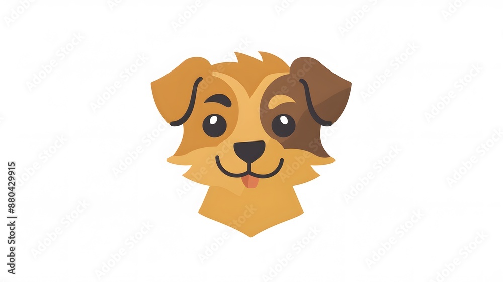 cute dog head cartoon on white background cute dog head cartoon on white background