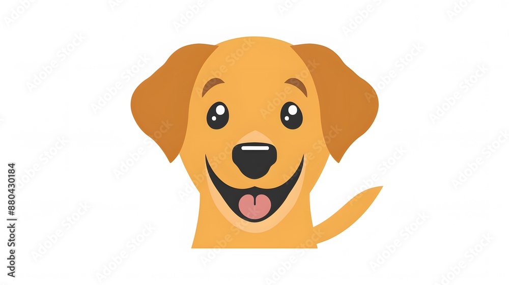 cute dog head cartoon on white background cute dog head cartoon on white background
