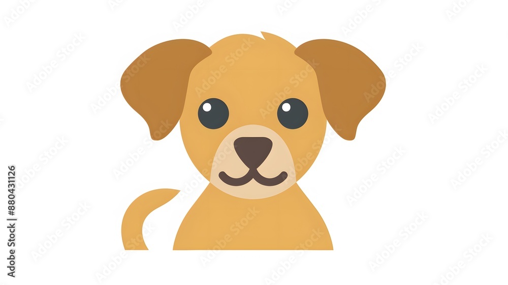 cute dog head cartoon on white background cute dog head cartoon on white background