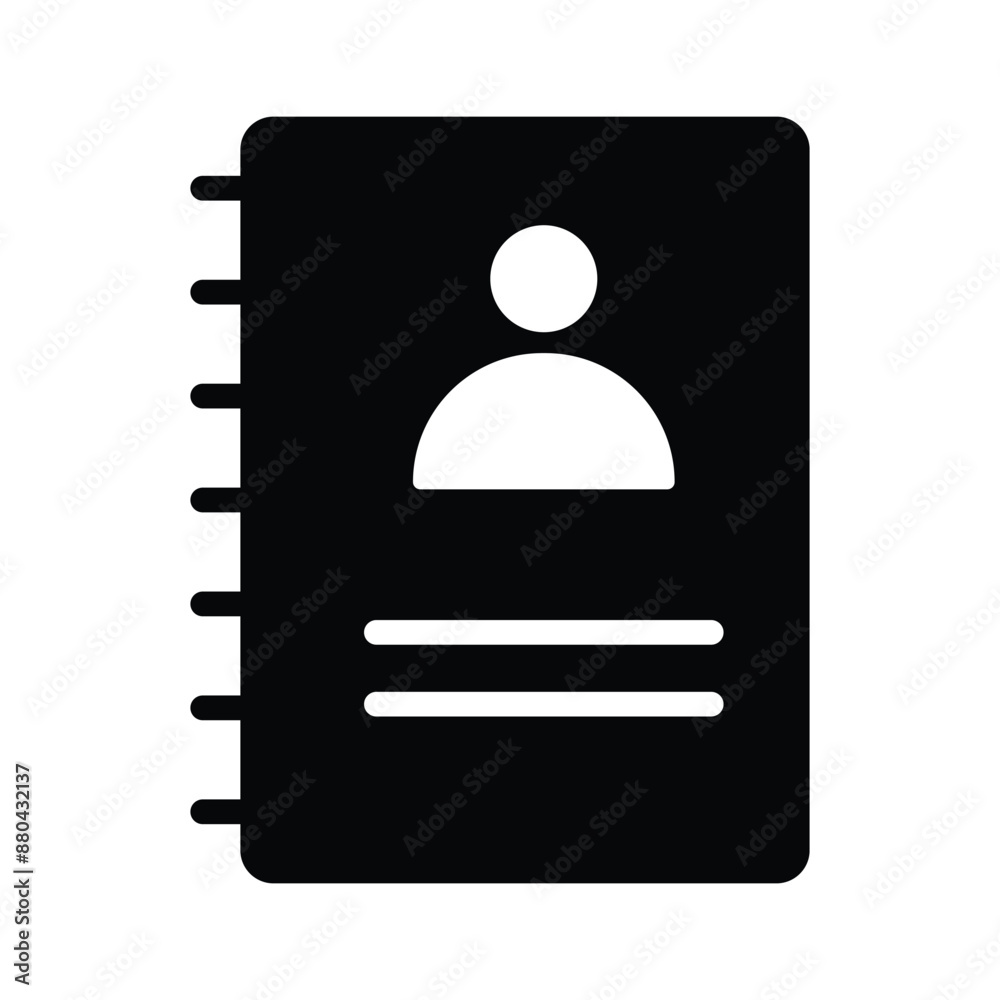 Phone book, contact book icon in trendy style, address book vector Phone book, contact book icon in trendy style, address book vector