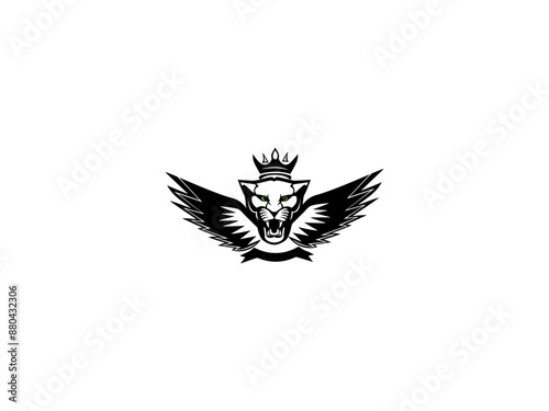 Luxury King Lion With crown Logo Design 