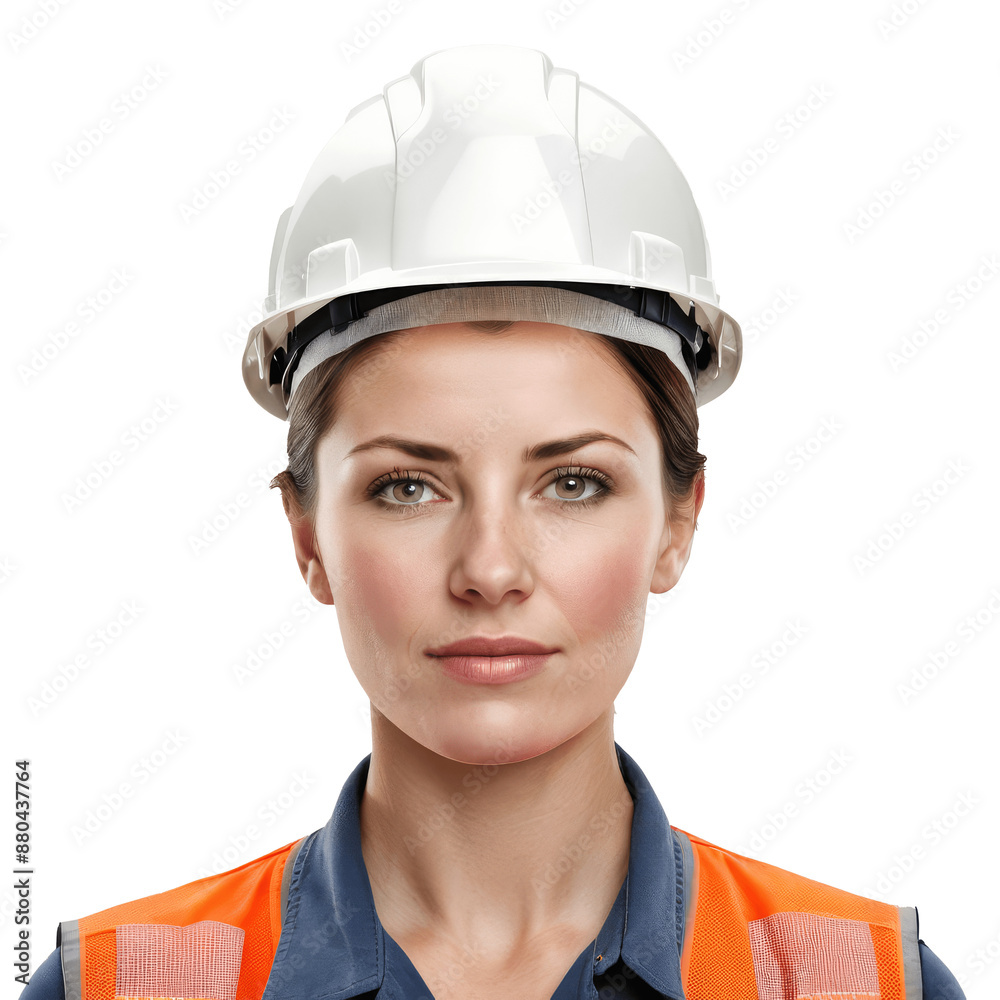 portrait of a construction worker woman isolated on transparent background portrait of a construction worker woman isolated on transparent background