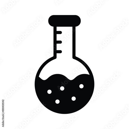 Chemical flask, well designed icon of lab experiment, business experiment vector