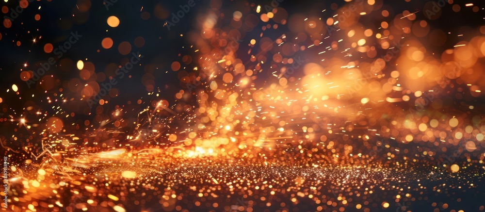 Naklejka premium sparks dark background