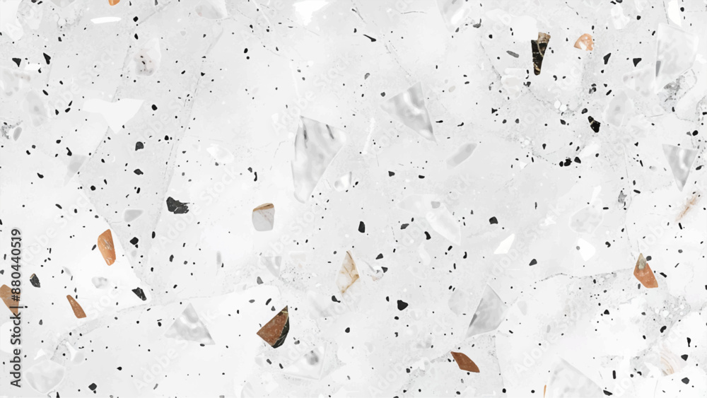 Terrazzo seamless pattern collection. gray marble stone texture ...