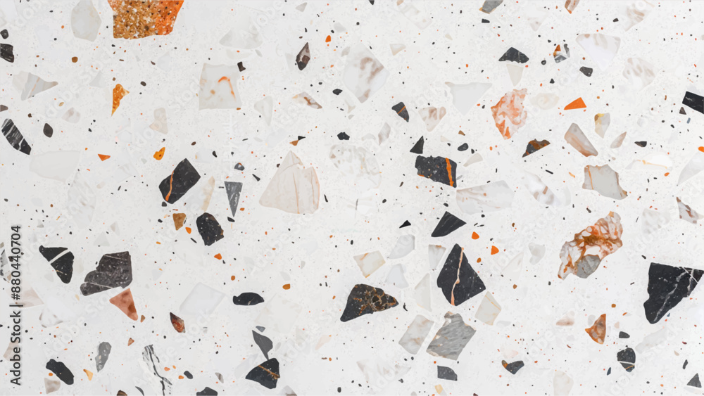 Terrazzo seamless pattern collection. gray marble stone texture ...