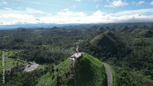 Aerial view of Chocolate Hills on Bohol Island, Philippines