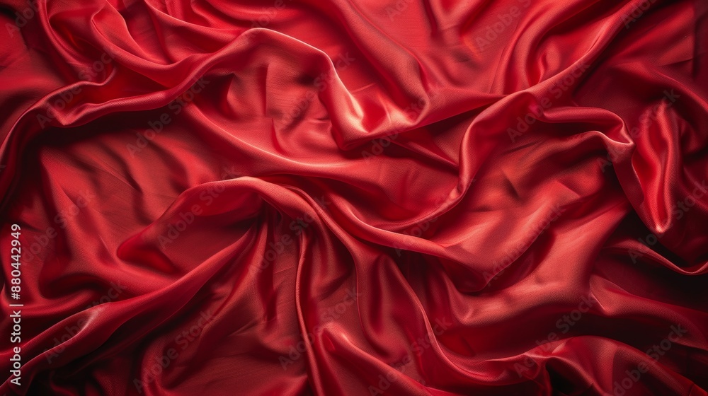 Luxurious Red Silk Fabric Draped Elegantly Luxurious Red Silk Fabric Draped Elegantly