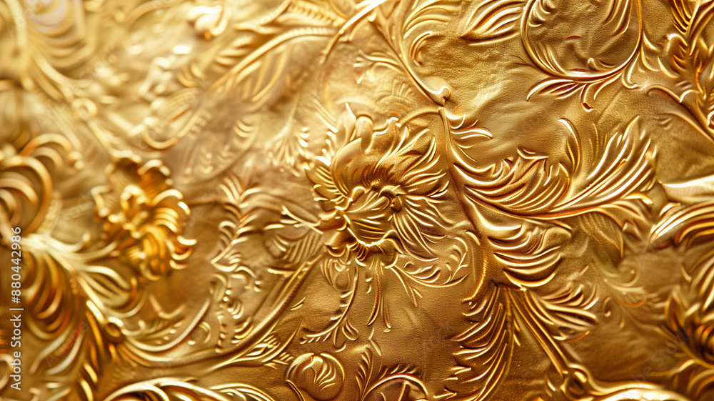 A luxurious gold texture with embossed patterns, giving a sense of depth and sophistication. Ai generated A luxurious gold texture with embossed patterns, giving a sense of depth and sophistication. Ai generated