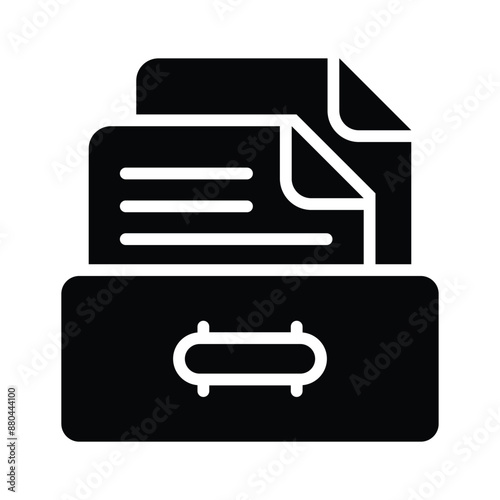 Trendy vector of file cabinet in editable style, office files holder