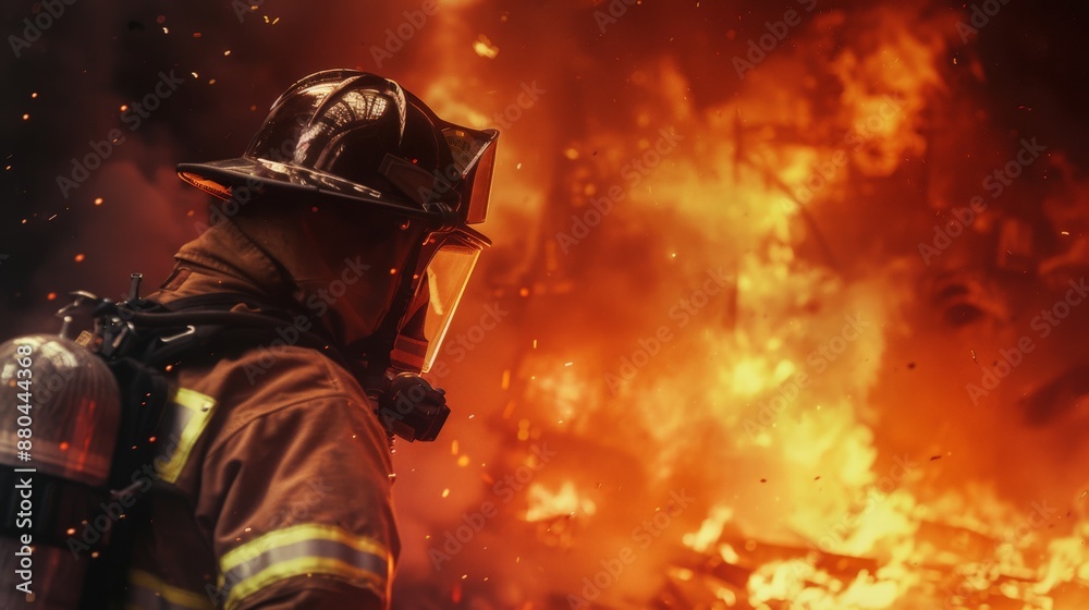 Strong and brave Firefighter. Strong and brave Firefighter.