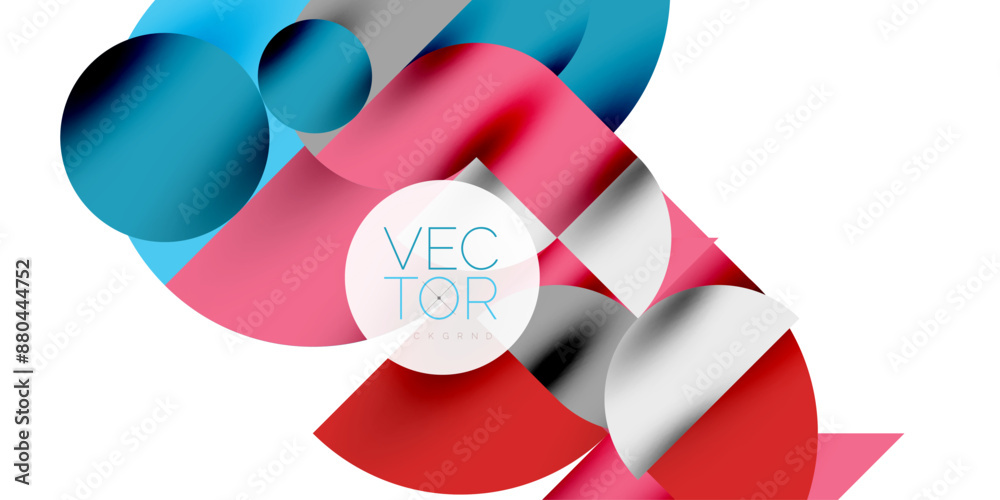 Shadow effect shiny circles and round triangles geometric modern art. Vector Illustration For Wallpaper, Banner, Background, Card, Book Illustration, landing page Shadow effect shiny circles and round triangles geometric modern art. Vector Illustration For Wallpaper, Banner, Background, Card, Book Illustration, landing page