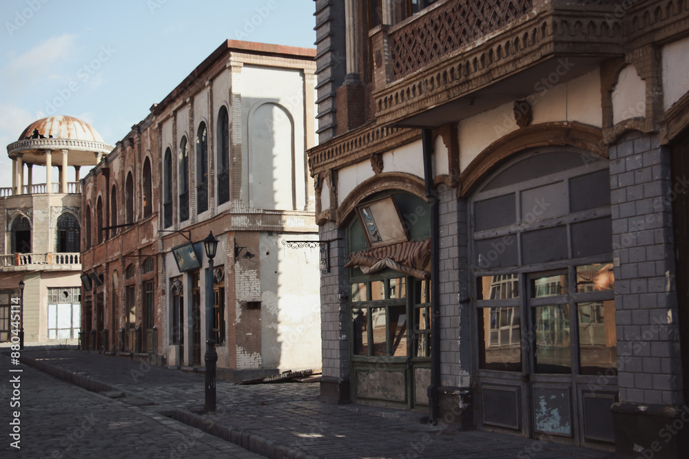 Old historical town, Old street of Tehran, Cinema town , market street, Cobblestone street Old historical town, Old street of Tehran, Cinema town , market street, Cobblestone street