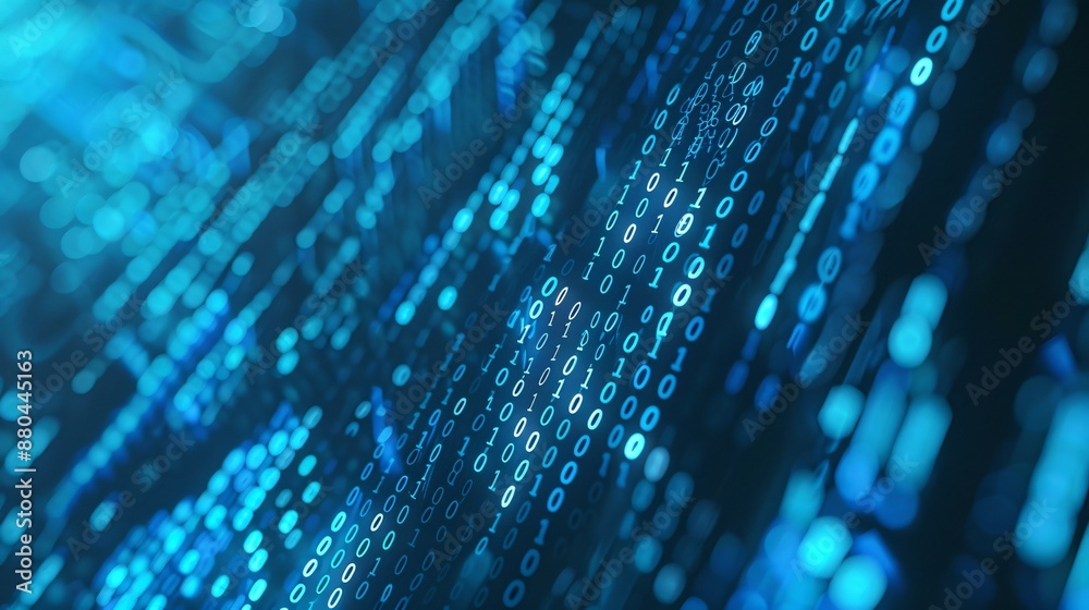 Digital coding background featuring binary data and machine code in a random matrix. Digital coding background featuring binary data and machine code in a random matrix.