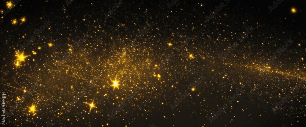 Fire embers particles over Yellow background, Abstract dark glitter fire particles lights Fire embers particles over Yellow background, Abstract dark glitter fire particles lights
